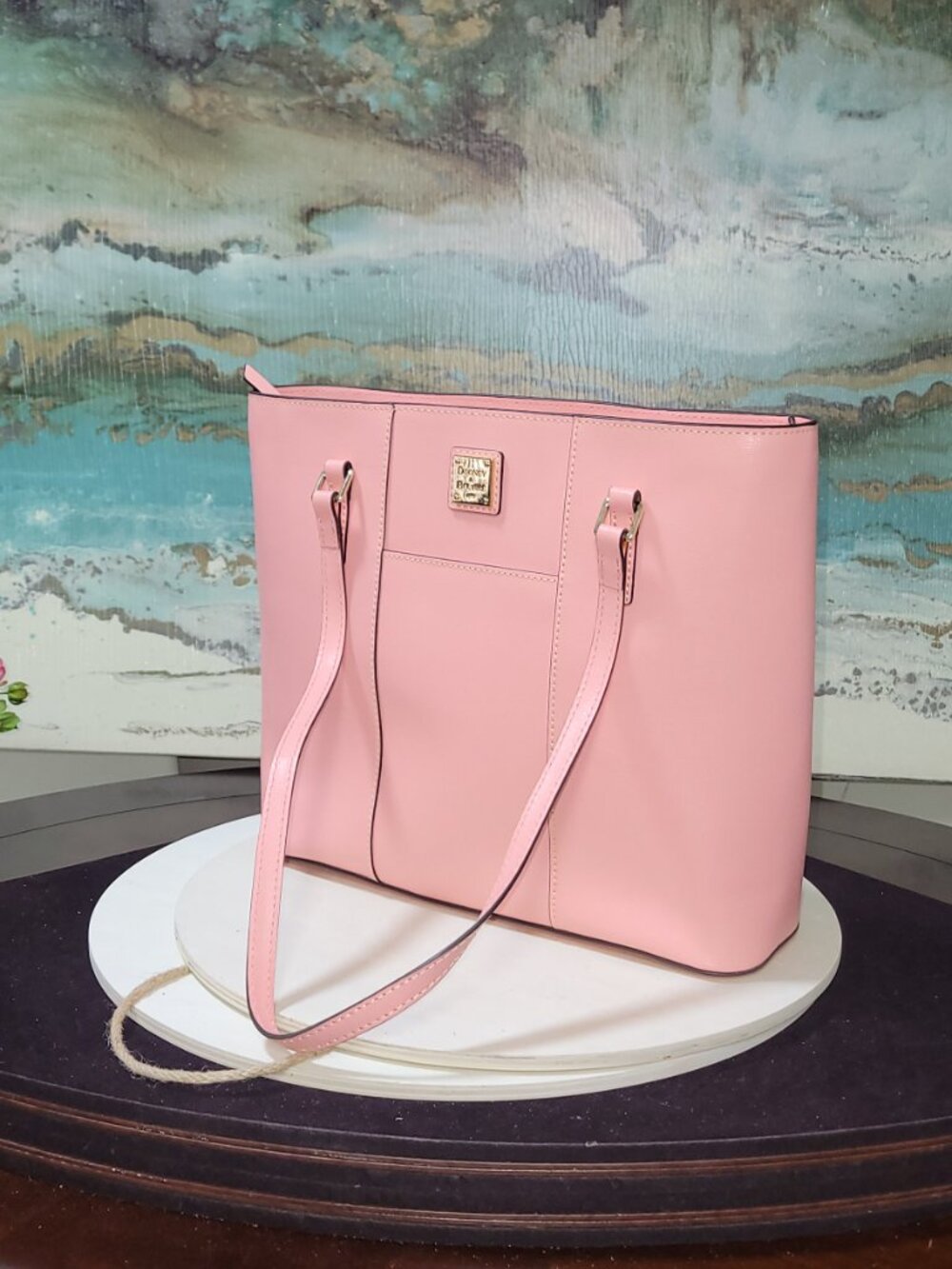 Dooney & Bourke Lexinton Shopper Pink Saffiano Leather  [Item #HL12] - Picture 9 of 14